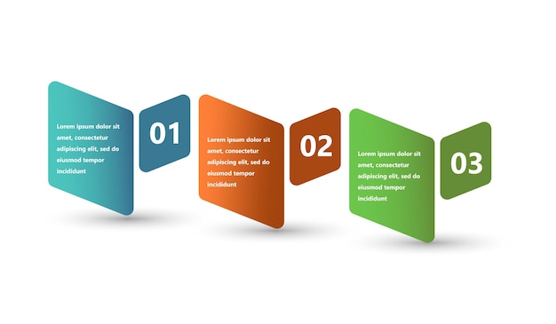Infografías modernas y creativas hechas en forma de plantilla vectorial Se utilizan colores brillantes y elementos de diseño abstractos Para su uso en presentaciones, diseño web e informes