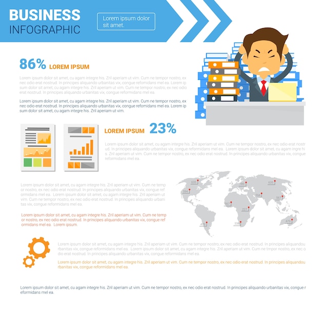 Vector infografías de negocios