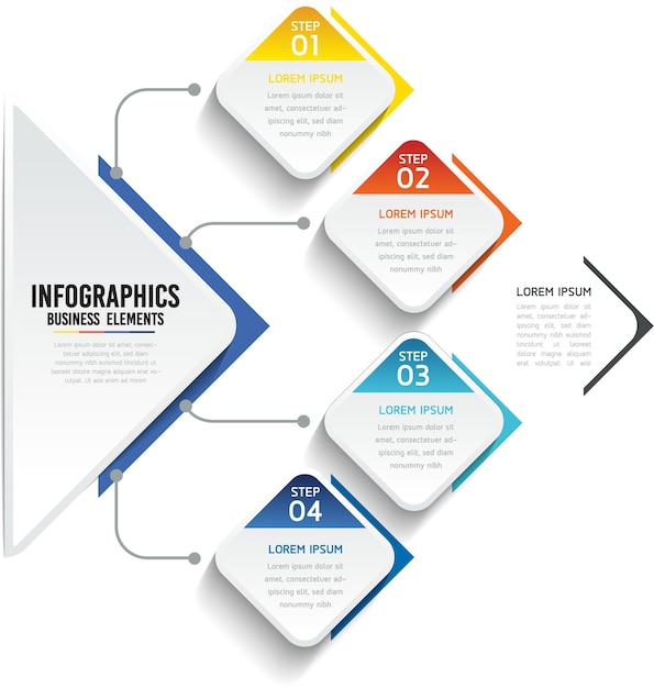 Infografías. pasos o procesos. 4 pasos.