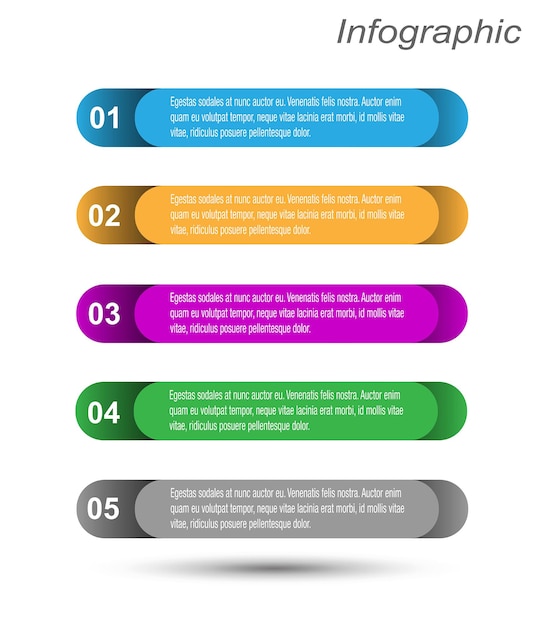 Infografías con pasos y opciones para el diseño de negocios y la plantilla del sitio web