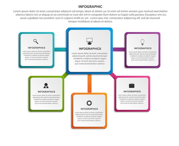 Infografías para presentaciones de negocios o banner informativo.