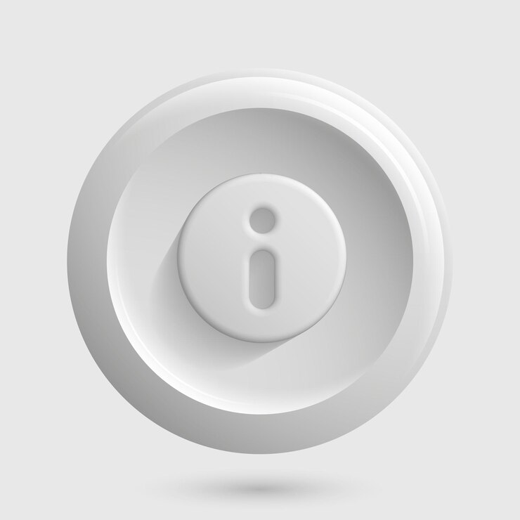 Vector información adicional icono 3d elemento de diseño redondo blanco ilustración vectorial