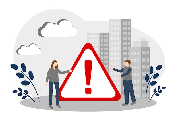 Información importante Notificación de atención Una señal de tráfico con un signo de exclamación