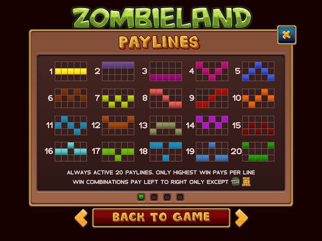 Información para el juego de tragamonedas