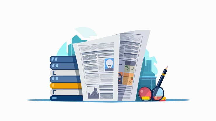 Vector información de periódico ilustración vectorial de íconos aislados