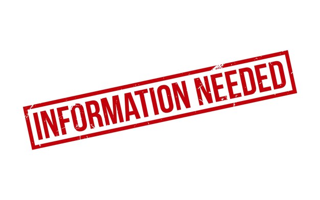 Información requerida Vector de sello de goma
