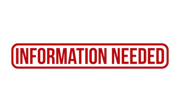 Información requerida Vector de sello de goma