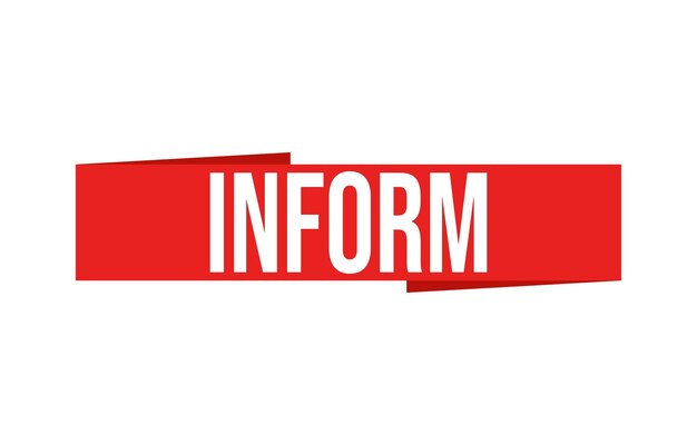 Informar el diseño de la cinta de banner vectorial