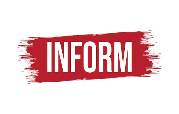 Informar el diseño de la cinta de banner vectorial
