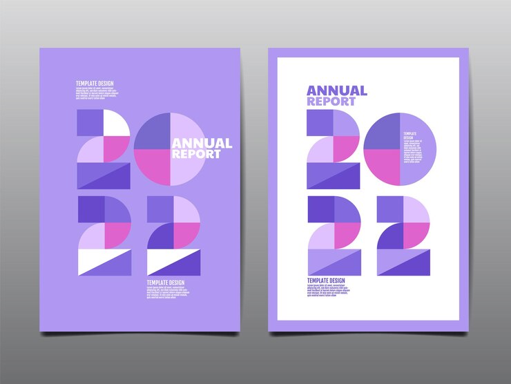 Vector informe anual 2022 futuro, negocio, diseño de plantilla, libro de portada, fondo de diseño plano.