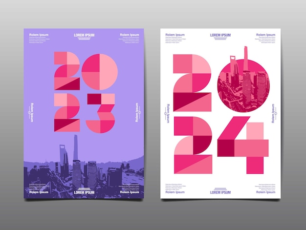 Informe anual 20232024 diseño de diseño de plantilla Tipografía diseño plano