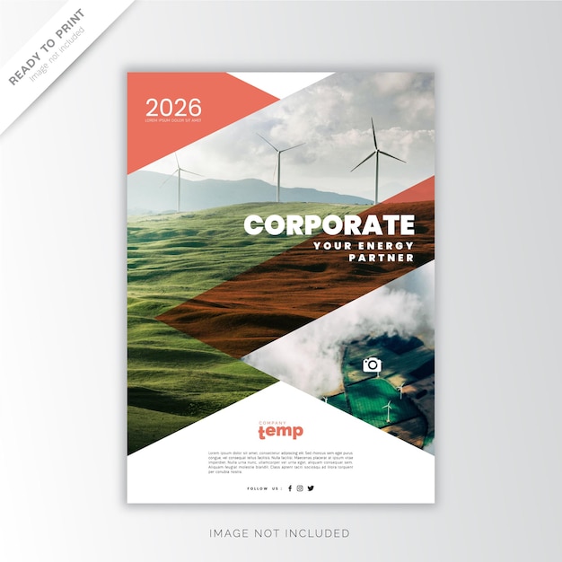 Vector informe anual corporativo, diseño creativo