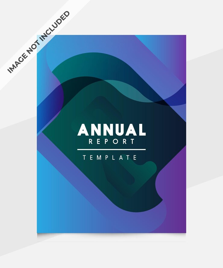 Vector informe anual con diseño abstracto