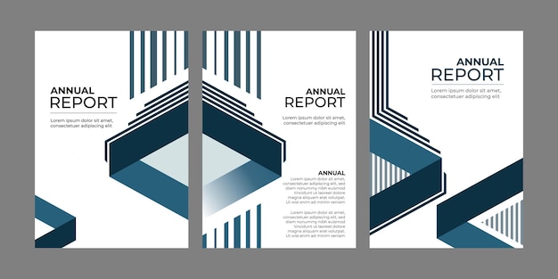 Informe anual del diseño de la cubierta del diseño de la plantilla del folleto