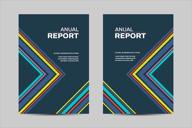 Informe anual de diseño de portada, folletos de plantilla vectorial, volantes, presentaciones, folleto, revista a4