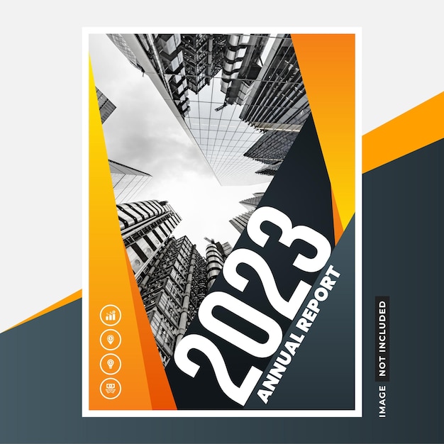 Informe anual de la empresa Página de portada Vector editable