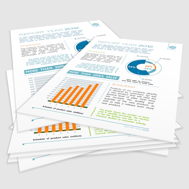 Vector informe anual de la empresa