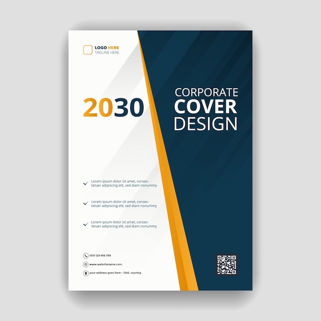 Informe anual folleto empresarial diseño limpio