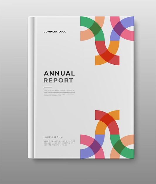 informe anual de negocios diseño geométrico