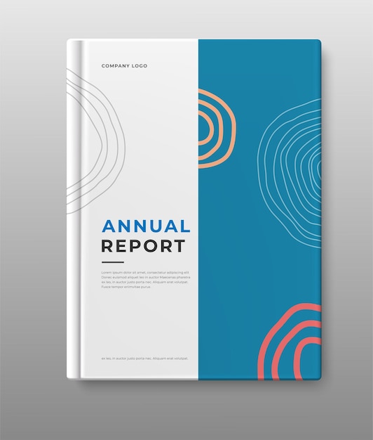 informe anual de negocios libro de portada fondo minimalista