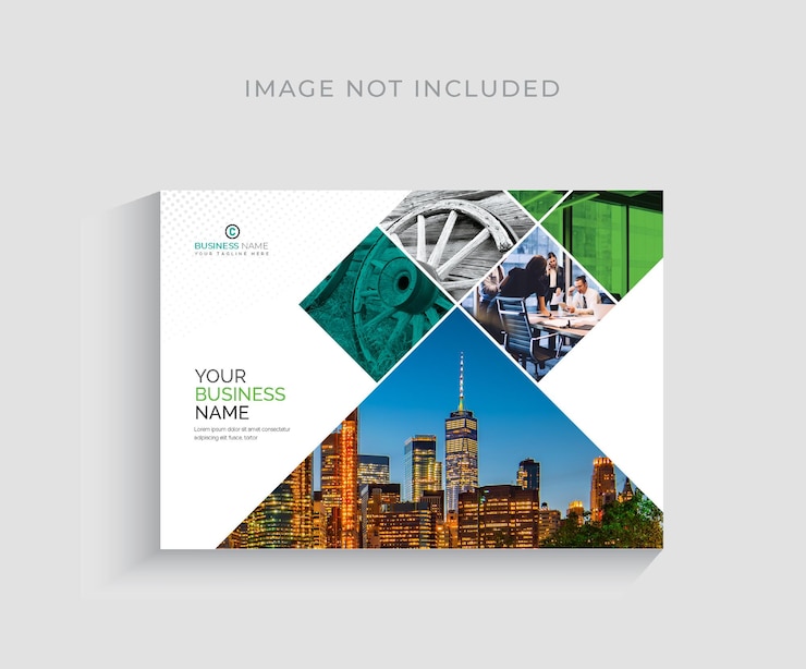 Vector informe anual de negocios moderno horizontal