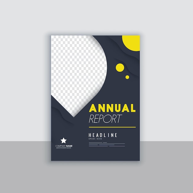 Informe anual plantilla anual de color amarillo