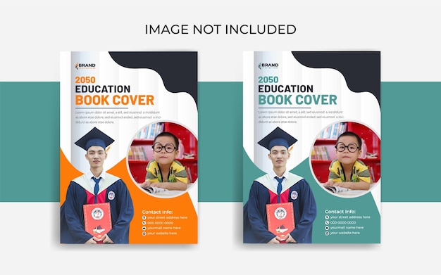 Informe anual Plantilla de diseño de portada de libro escolar en a4 con vector