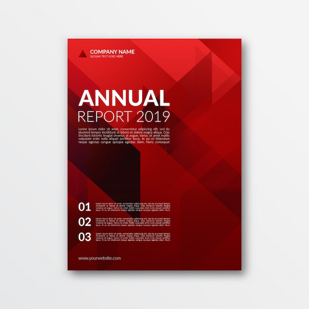 Vector informe anual profesional cover