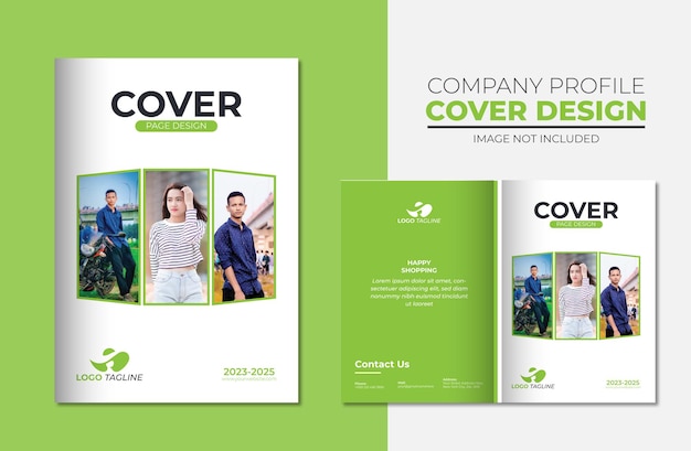 Informe anual vectorial y portada de perfil de empresa o portada de catálogo o diseño de plantilla de folleto
