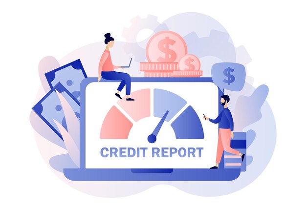 Informe crediticio en línea Calificación crediticia Información de puntaje crediticio personal y calificación financiera