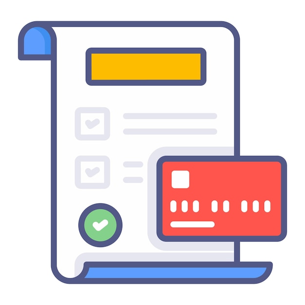 Informe de crédito de calificación de crédito Concepto de ilustración vectorial de calidad premium Símbolo de icono de línea plana