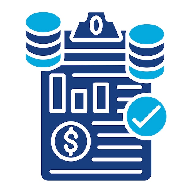 Vector informe de datos financieros ilustración de duotone