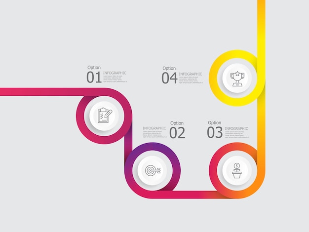 informe de elemento infográfico de línea de tiempo horizontal