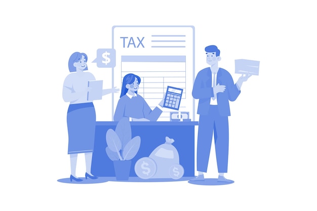 Informe financiero Concepto de ilustración sobre un fondo blanco