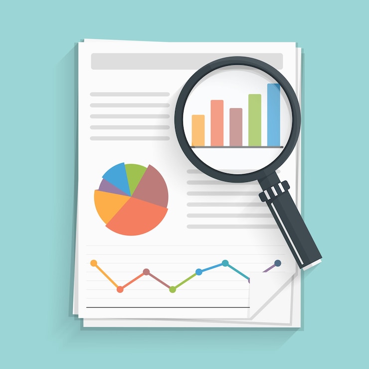 Vector informe financiero