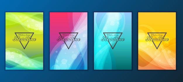 Informe de folleto abstracto vectorial moderno o plantilla de diseño de volante