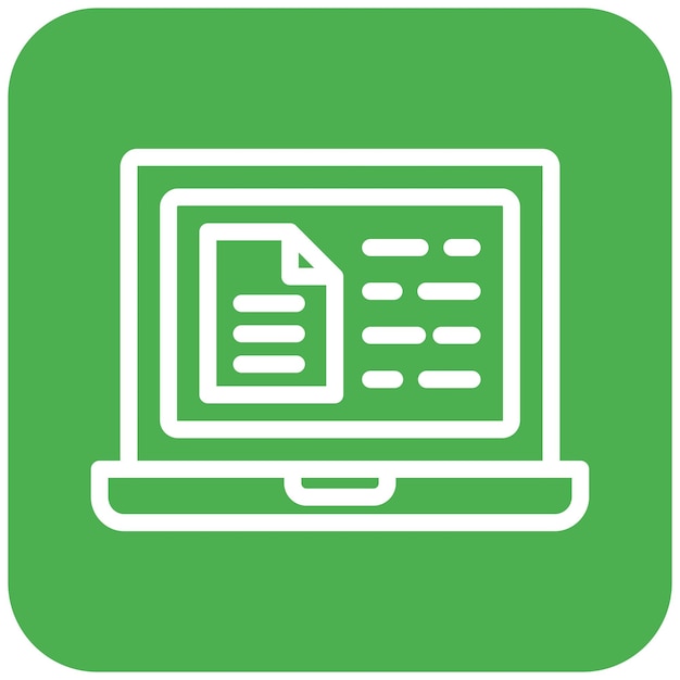 Informe en línea Ilustración de diseño de íconos vectoriales