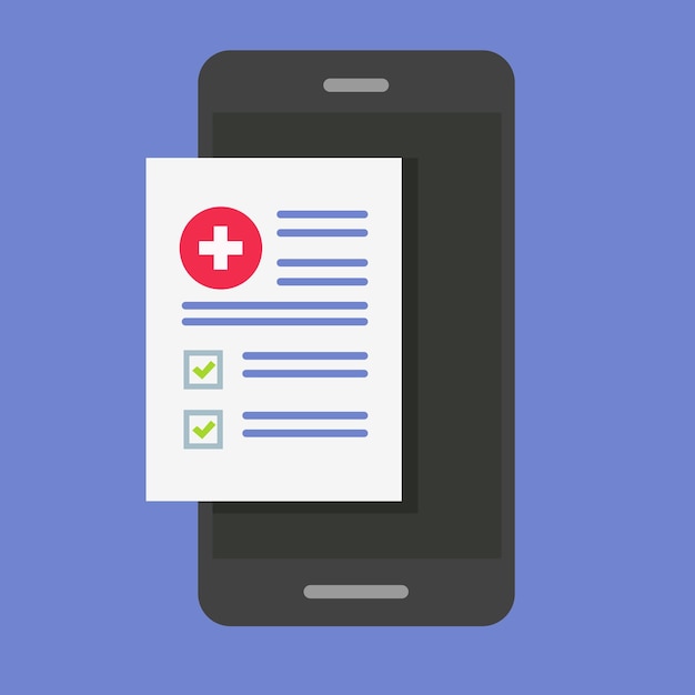 Informe en línea de prescripción médica o resultados de pruebas de medicina digital