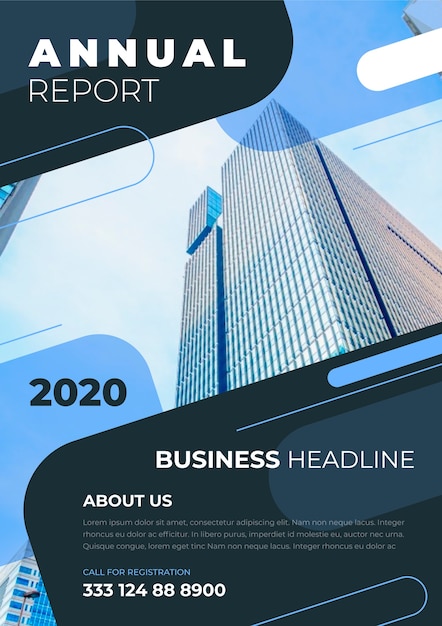 Vector informe plantilla empresarial 2020