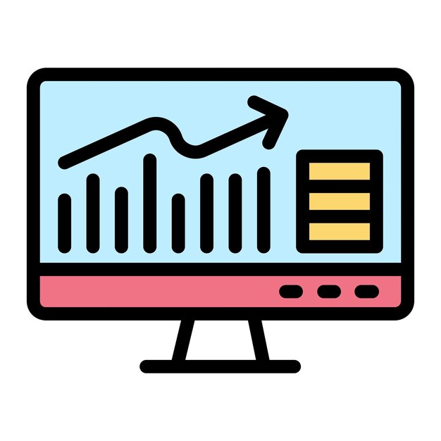 Informe de ventas Ilustración del diseño del icono vectorial