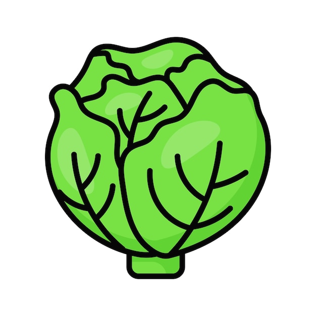 Infundir frescura en sus diseños con nuestro icono de lechuga un toque verde crujiente