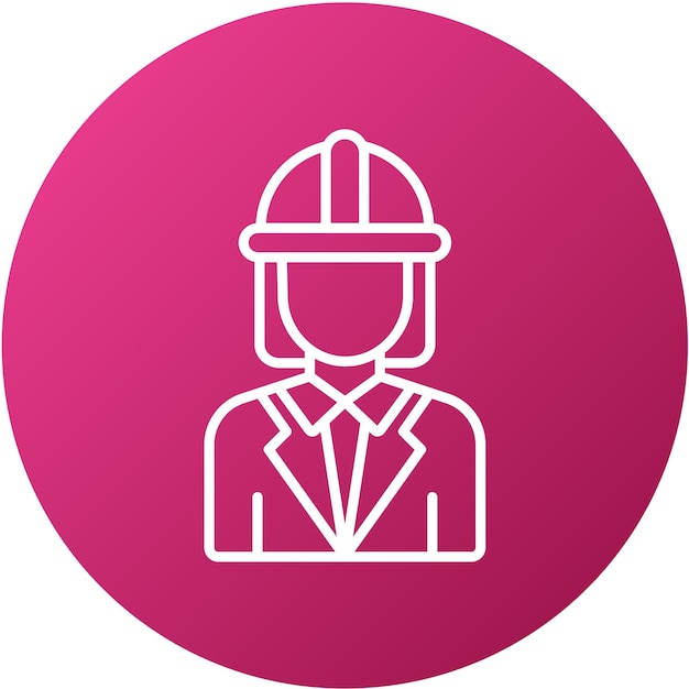Ingeniera de diseño vectorial Estilo de icono femenino