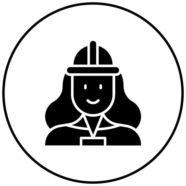 Ingeniera Imagen vectorial de icono femenino Se puede utilizar para profesiones
