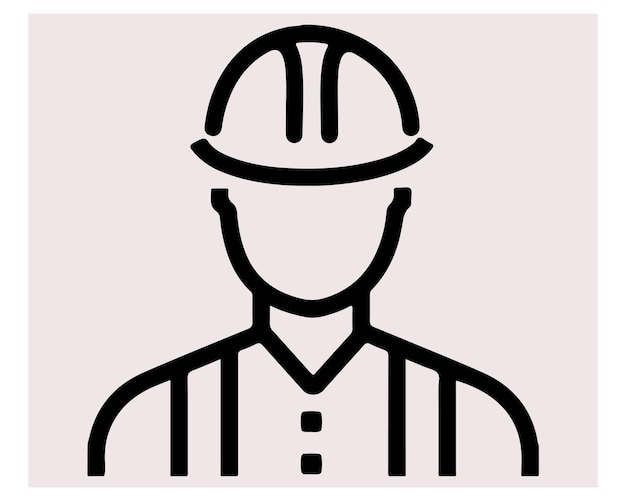 Ingeniero de construcción Iconos de líneas y logotipo Edificios Arquitectura Iconos inmobiliarios