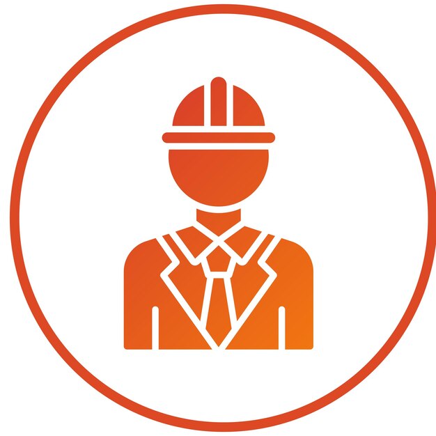 Ingeniero de diseño vectorial Estilo de icono masculino