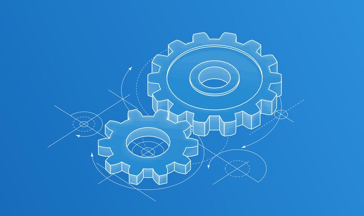 Ingeniero de dos marchas proyecto de tecnología de innovación de motor de motor de diseño de engranajes