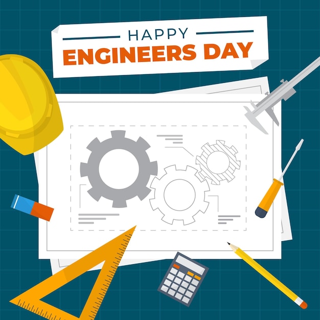 Ingenieros día con planes