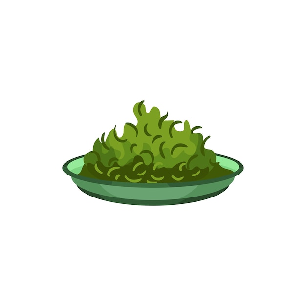 Ingrediente de té verde Matcha para el vector de dibujos animados de la ceremonia del té chino o japonés Ilustración