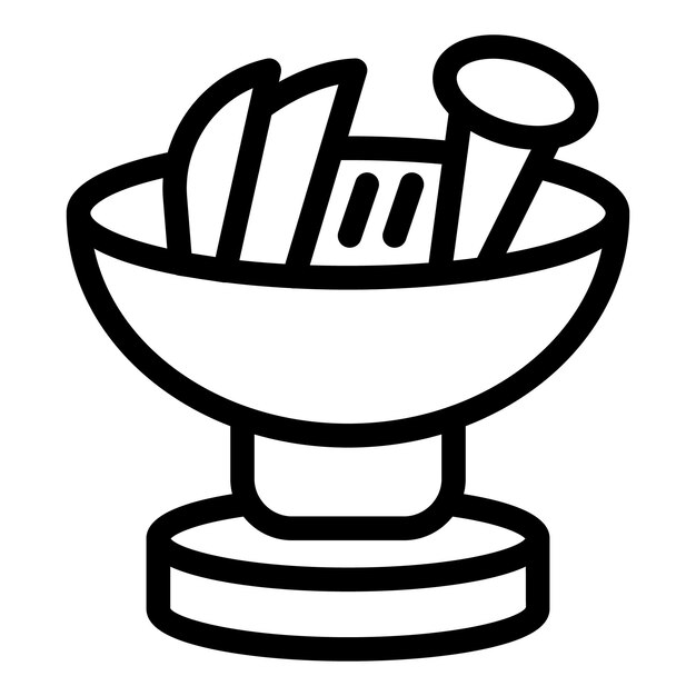Ingredientes para triturar el mortero y el pestillo para la preparación de medicinas naturales