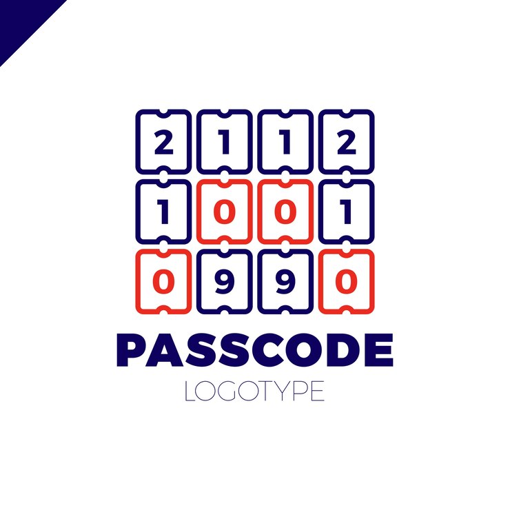 Vector ingrese el código pin o el ícono de contraseña. logotipo del número de seguridad